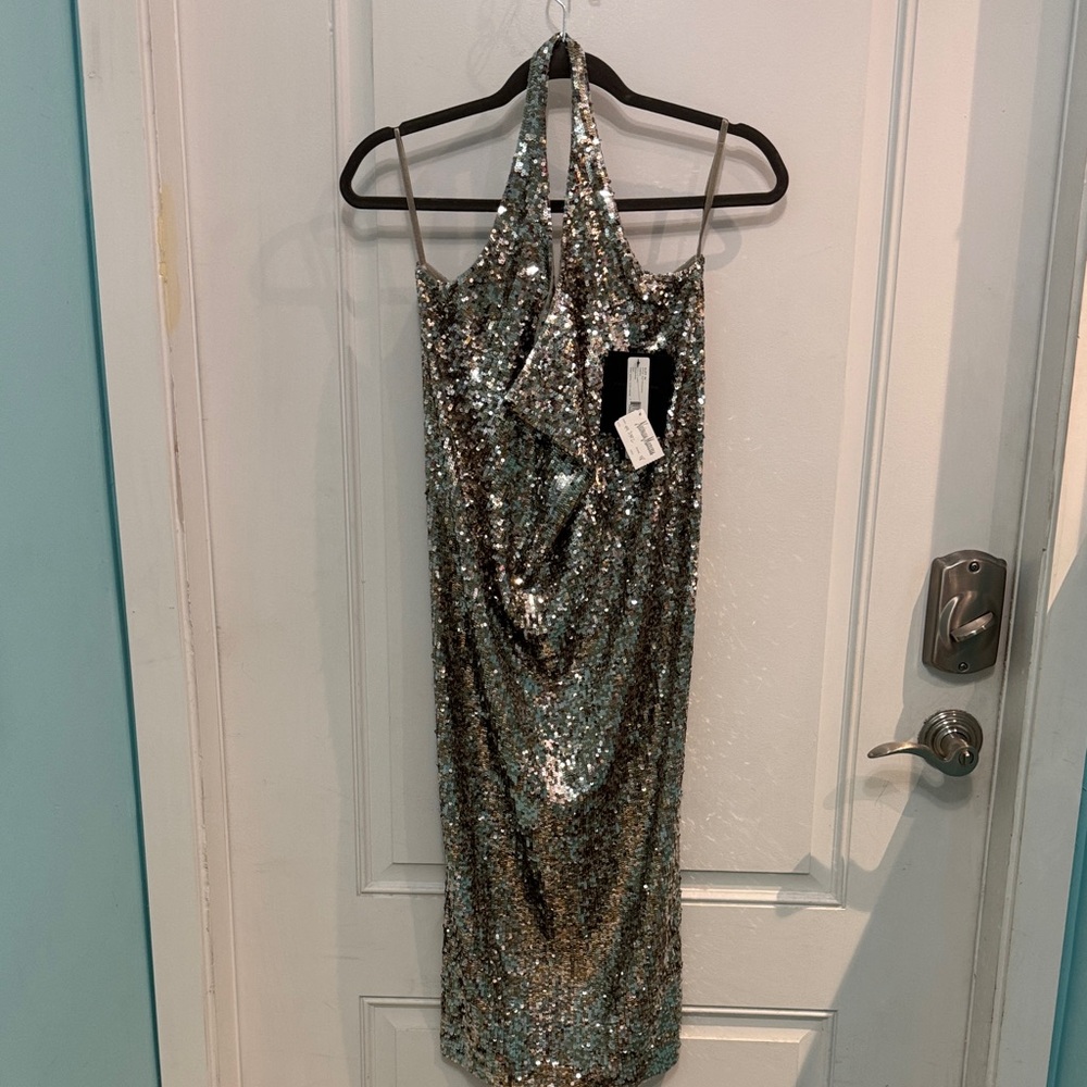 Donna Karan Multicolor Sequin Dress